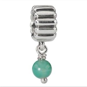 Pandora Retired Sterling Silver Chrysoprase May Birthstone Dangle 790166CH